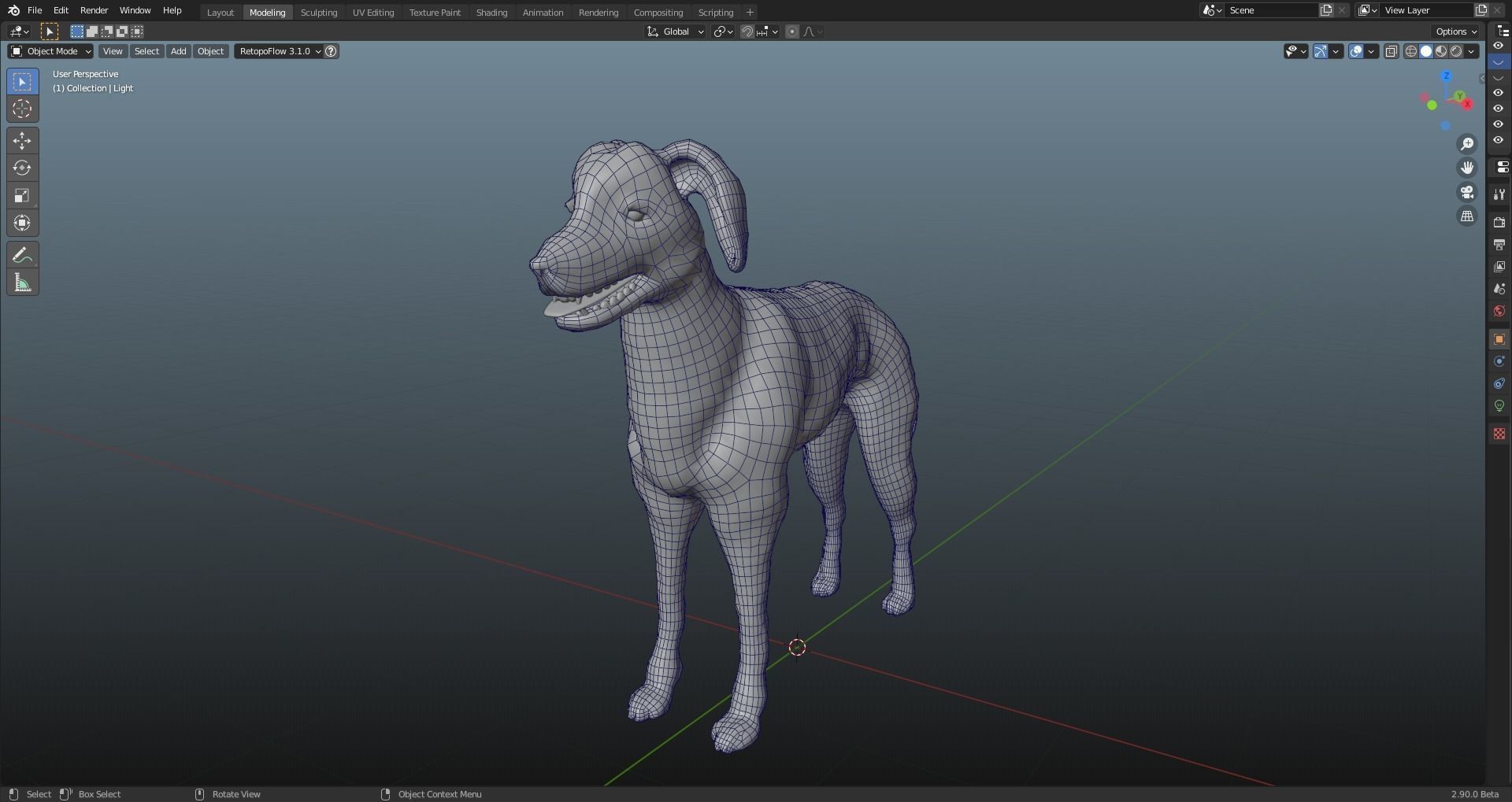 QATARI STREET DOG LOWPOLY Low-poly 3D model_20