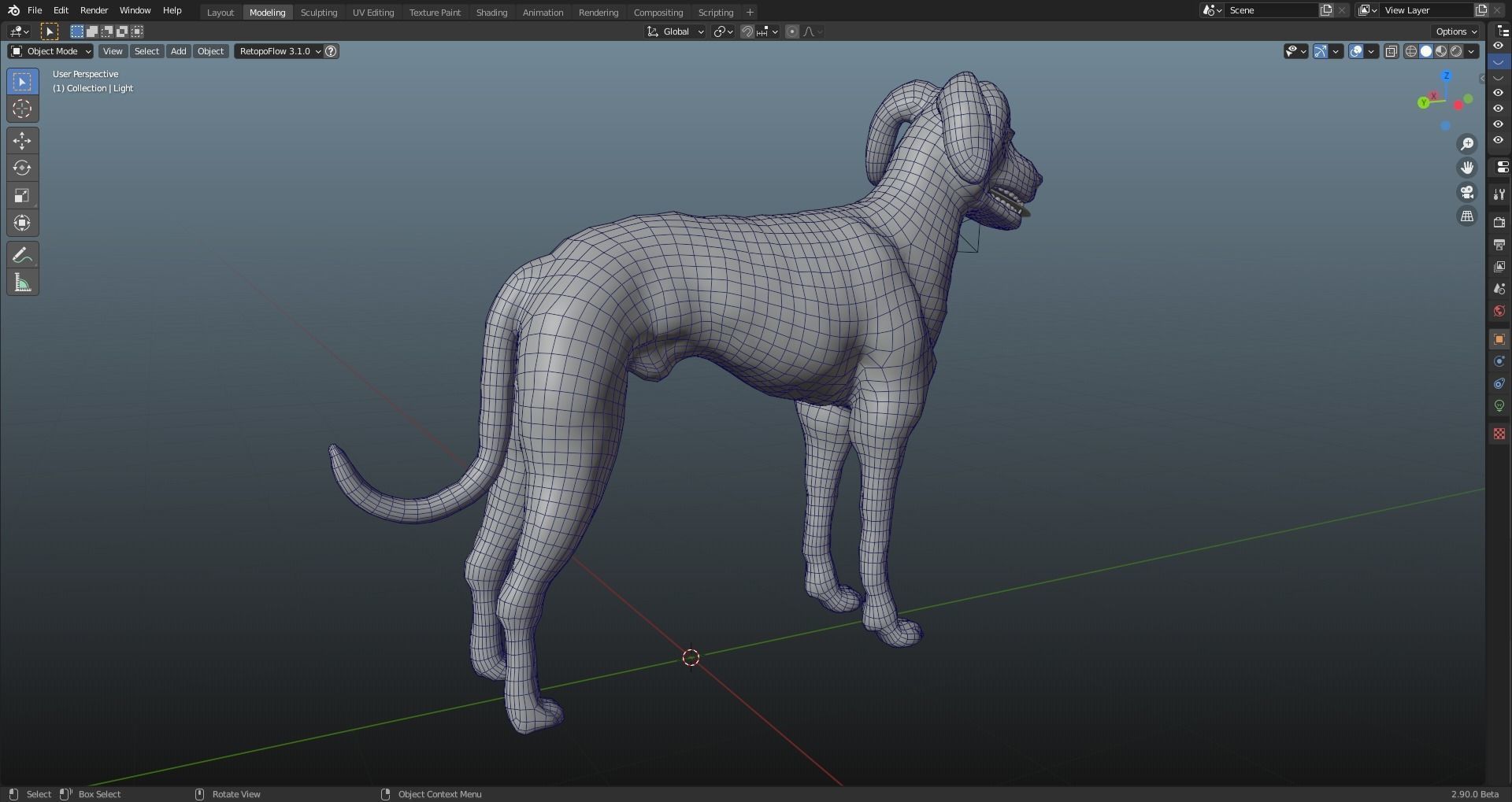 QATARI STREET DOG LOWPOLY Low-poly 3D model_22