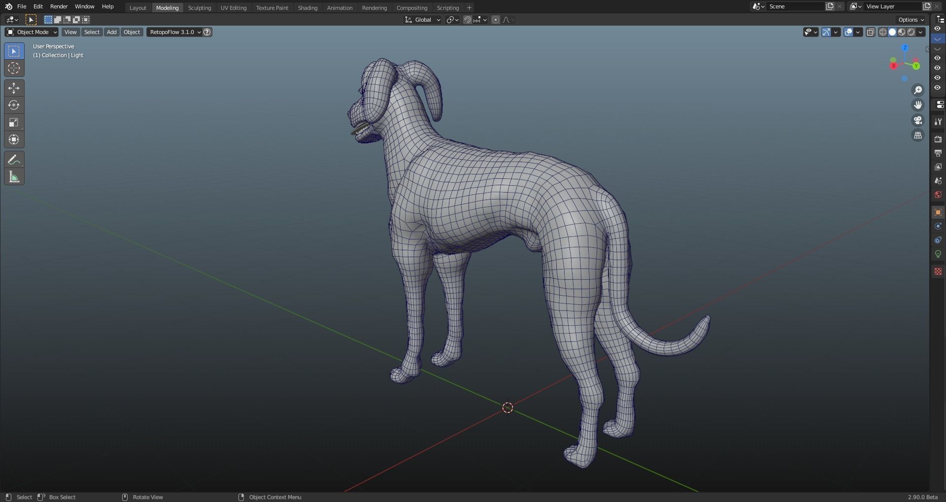 QATARI STREET DOG LOWPOLY Low-poly 3D model_16