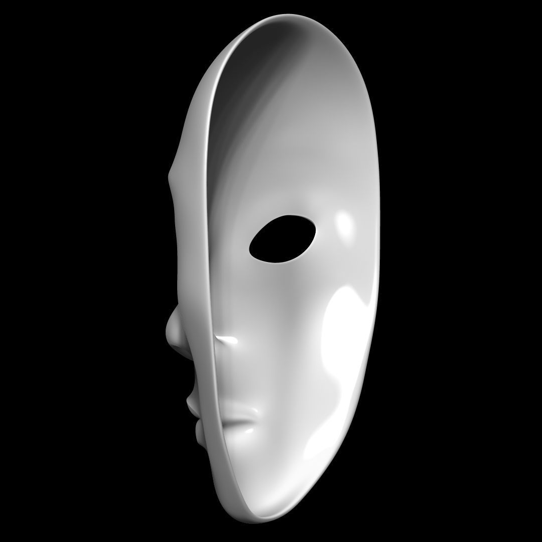 Mask Female 3D model_5