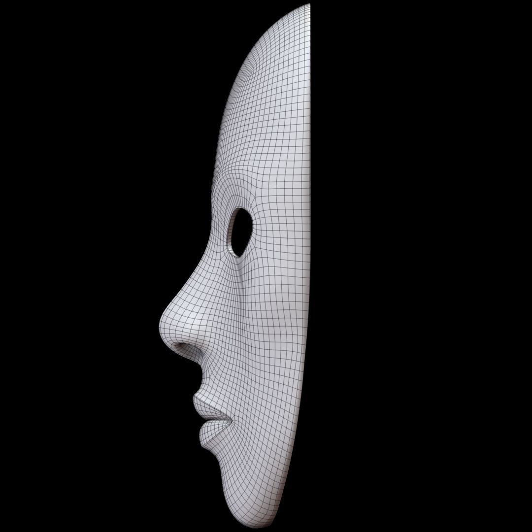 Mask Female 3D model_16