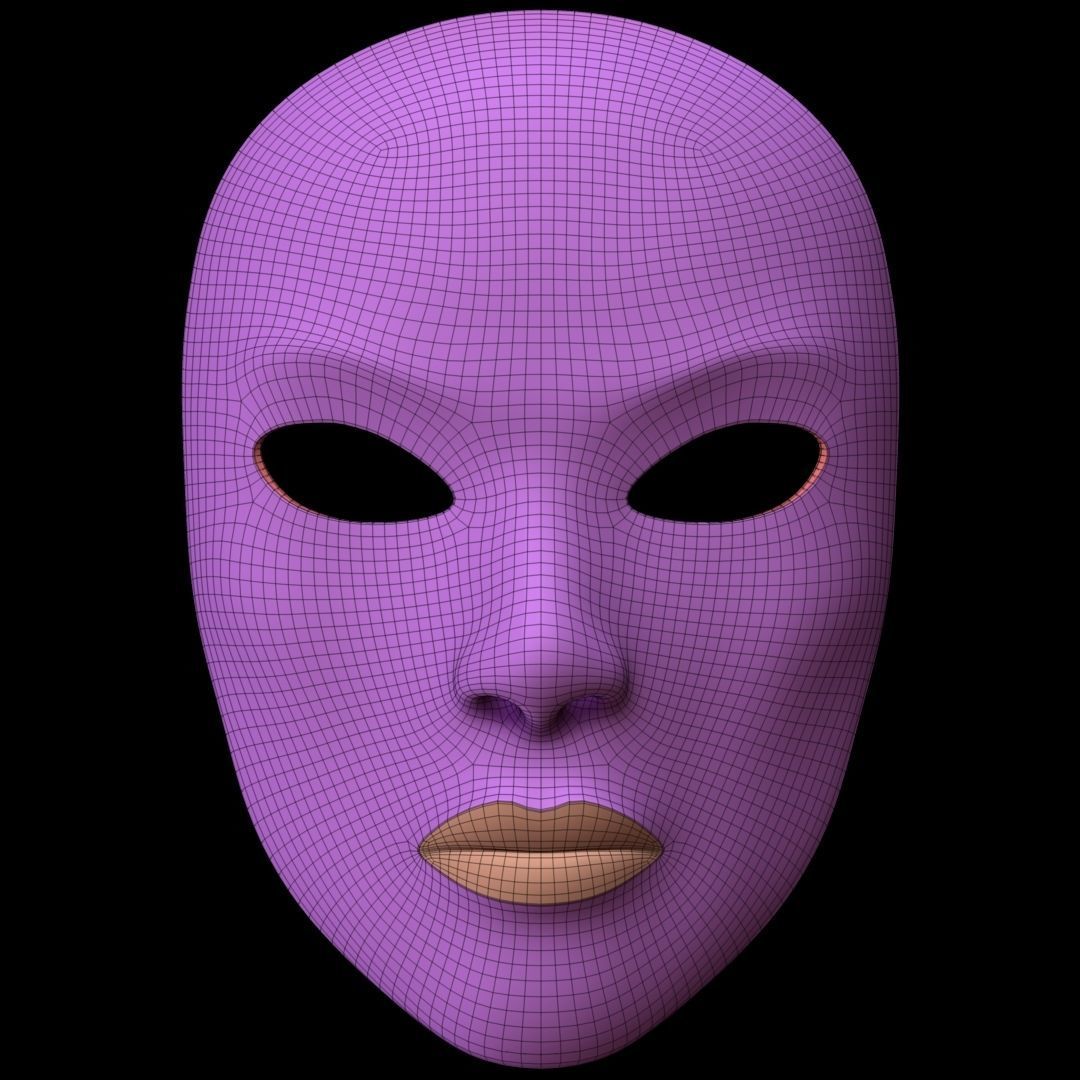 Mask Female 3D model_21