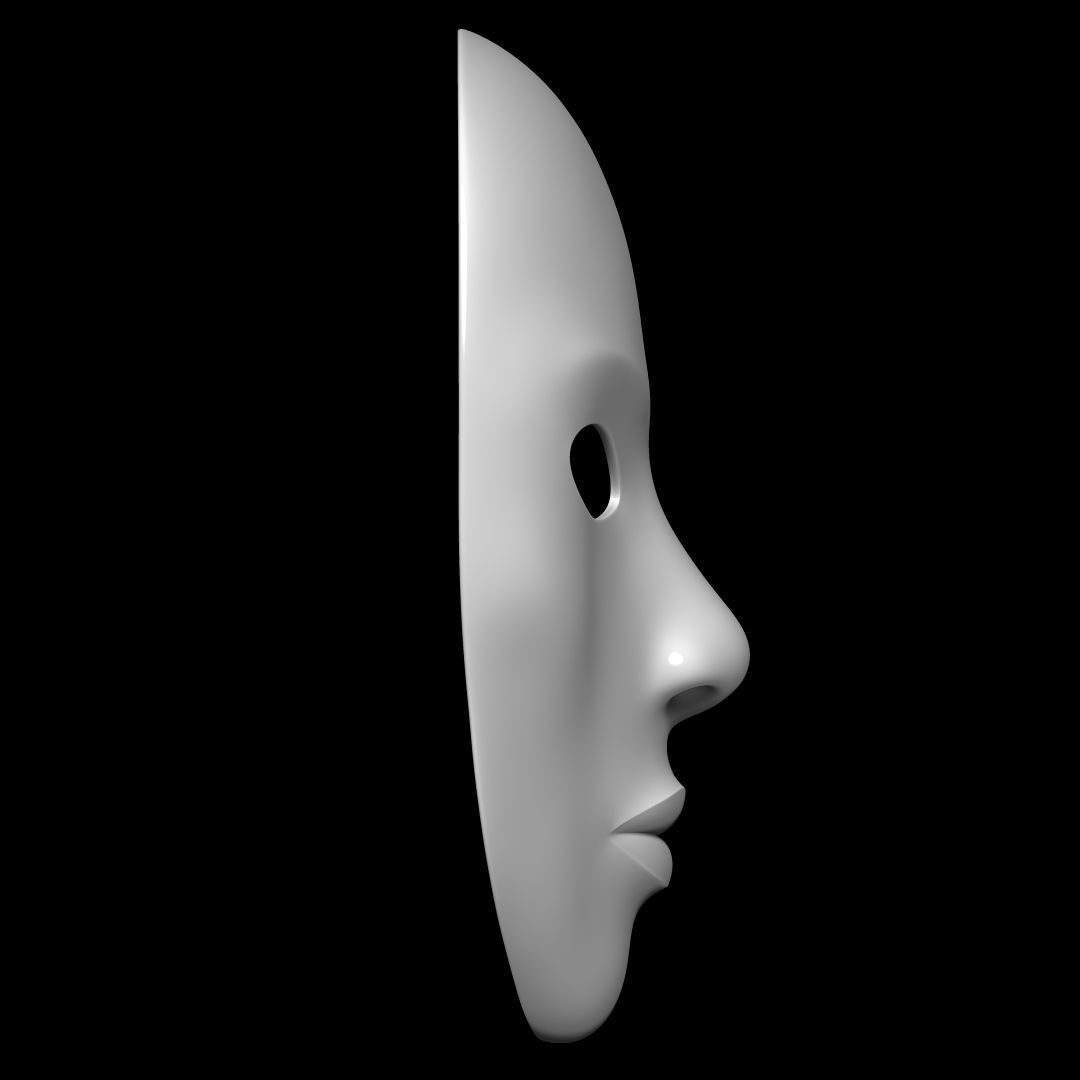 Mask Female 3D model_2