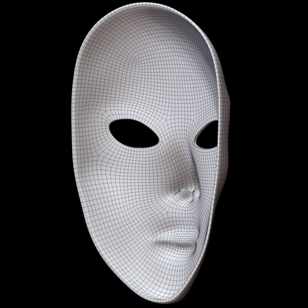 Mask Female 3D model_13