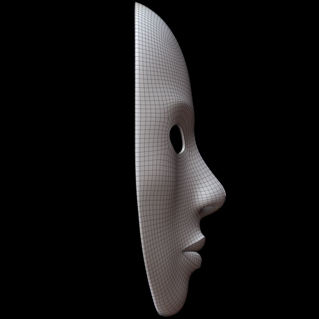 Mask Female 3D model_12