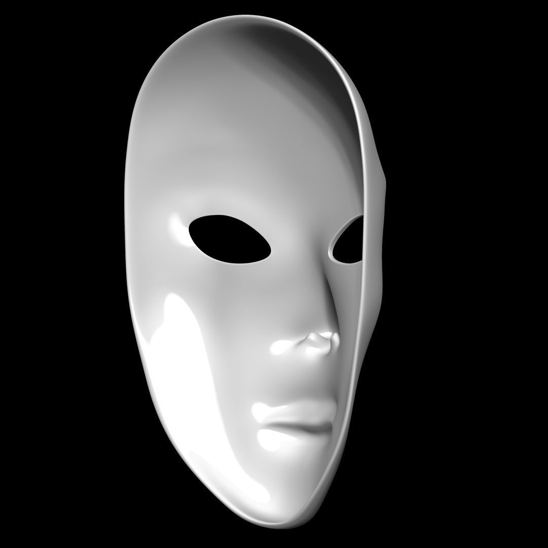 Mask Female 3D model_3