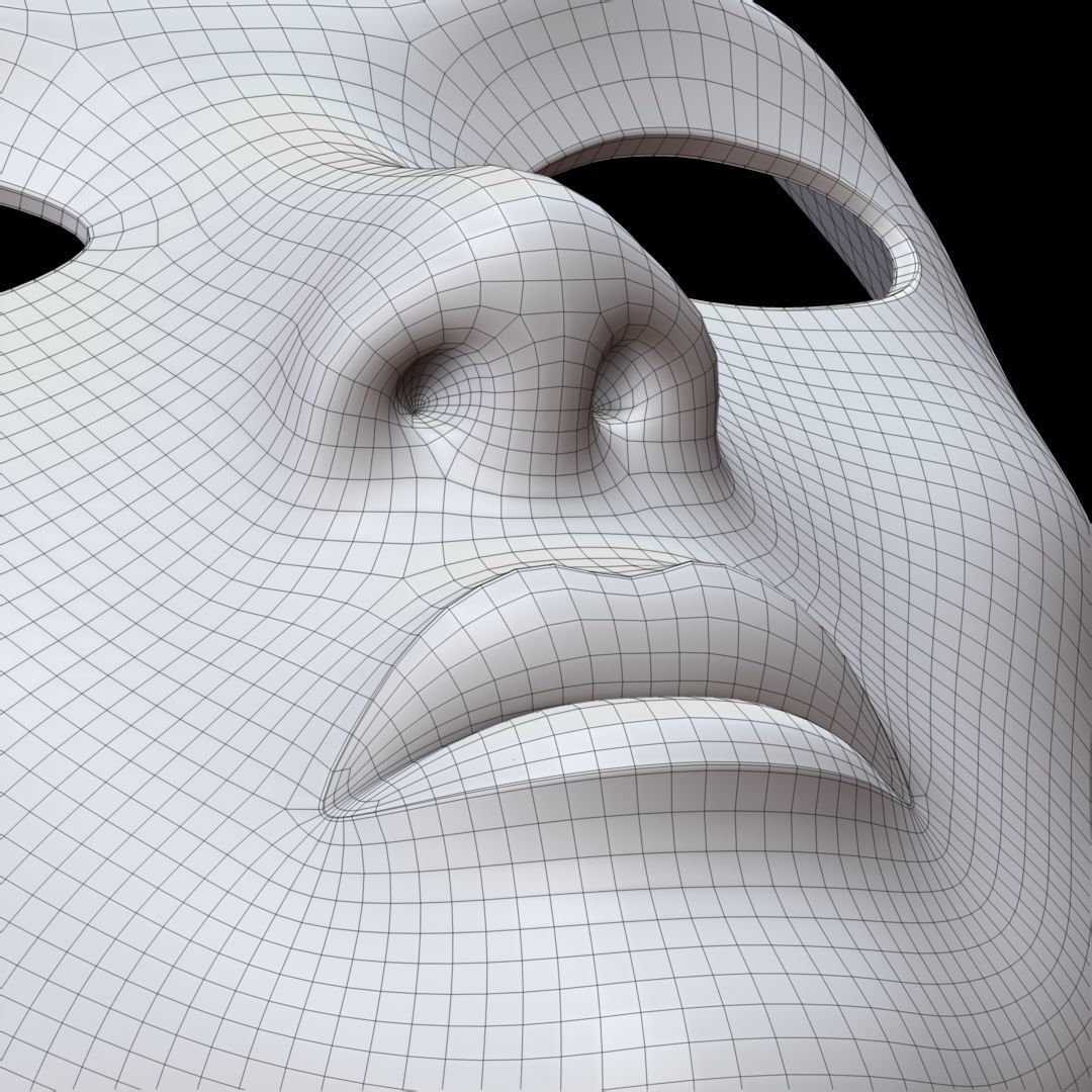 Mask Female 3D model_20