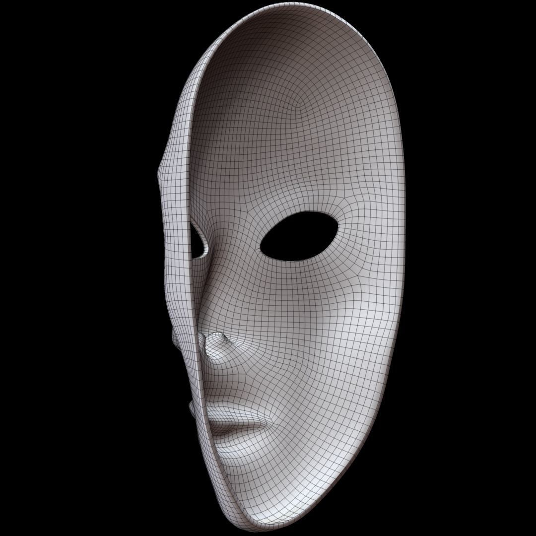 Mask Female 3D model_15