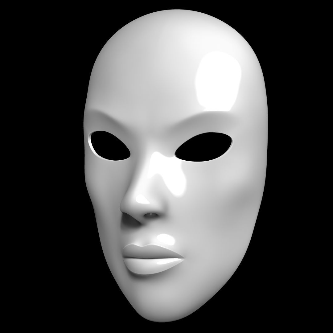 Mask Female 3D model_7