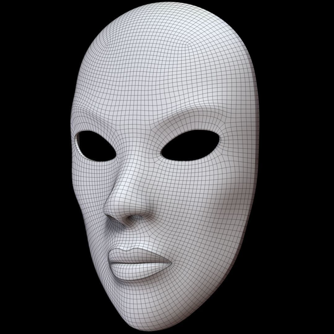 Mask Female 3D model_17