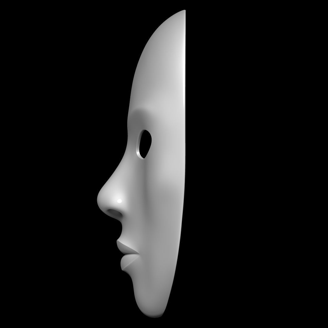 Mask Female 3D model_6