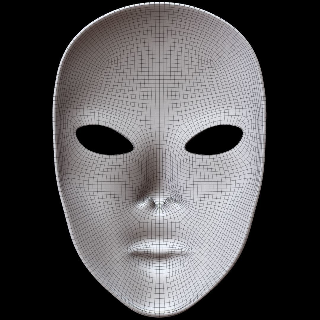 Mask Female 3D model_14