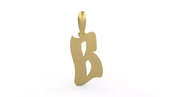 Initial Letters Pendant SomeWhereInSpace B 3D print model