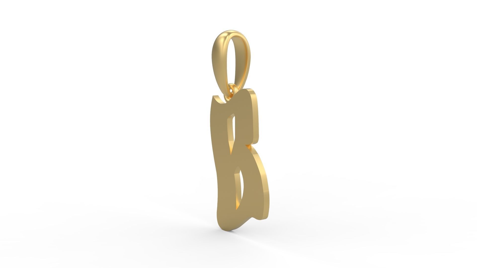 Initial Letters Pendant SomeWhereInSpace B 3D print model_1