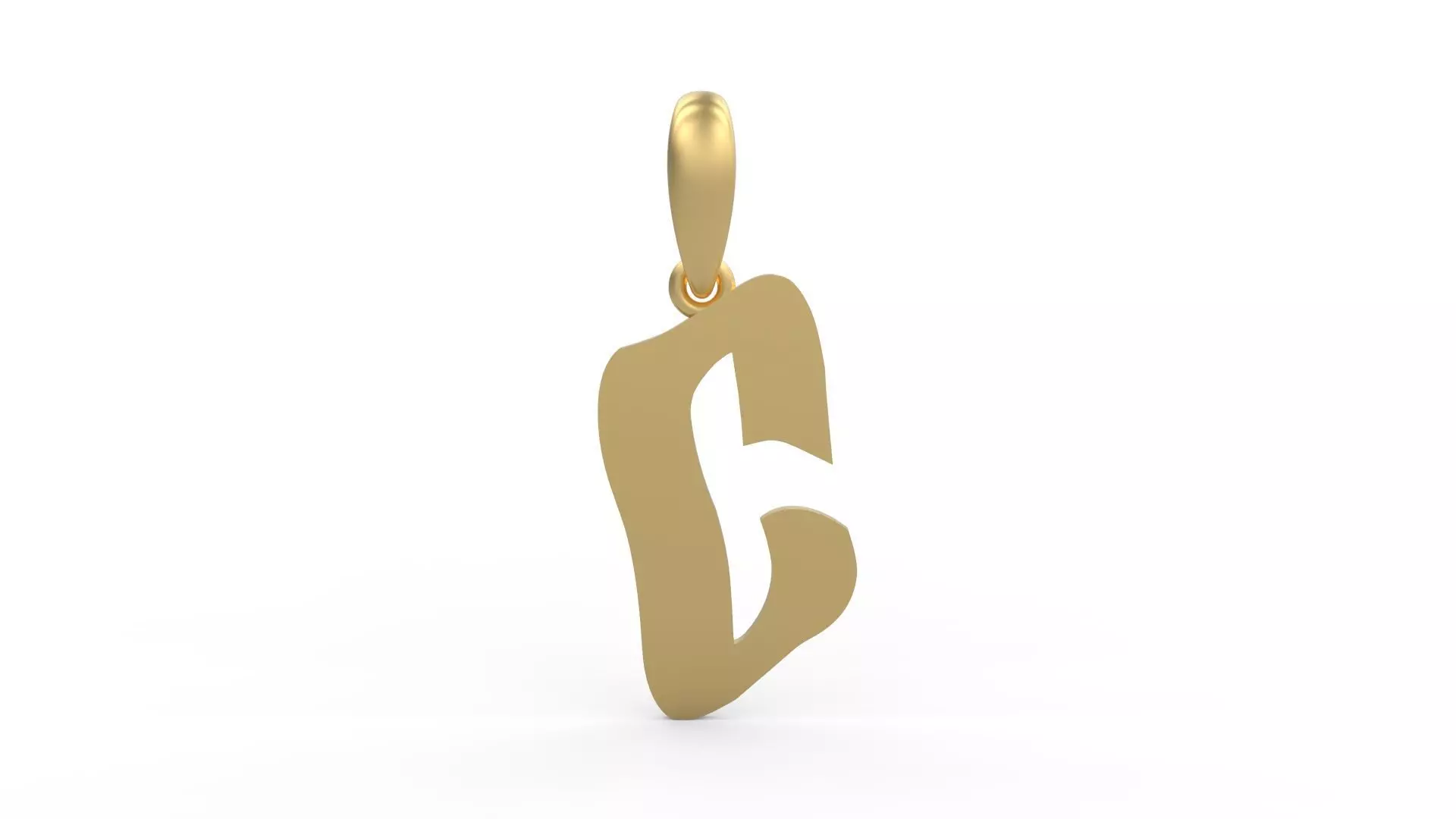 Initial Letters Pendant SomeWhereInSpace C 3D print model_0