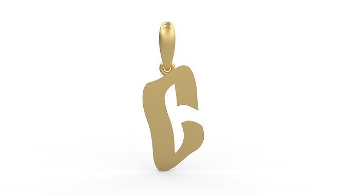 Initial Letters Pendant SomeWhereInSpace C 3D print model