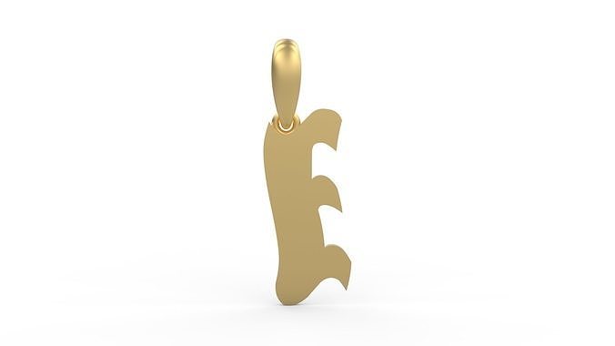 Initial Letters Pendant SomeWhereInSpace E 3D print model