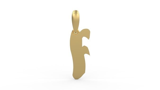 Initial Letters Pendant SomeWhereInSpace F 3D print model