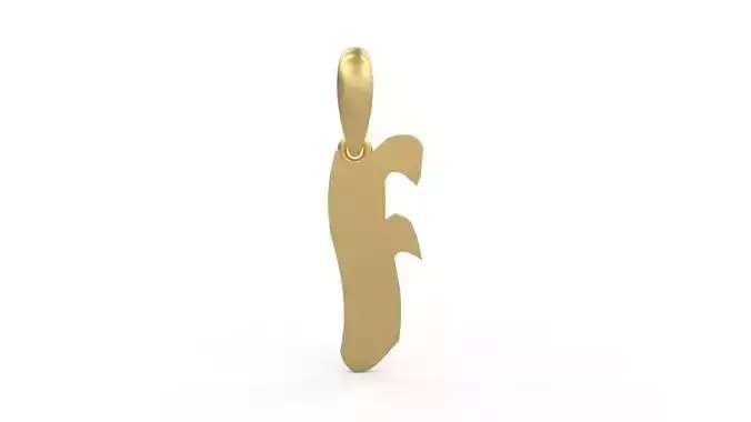 Initial Letters Pendant SomeWhereInSpace F 3D print model
