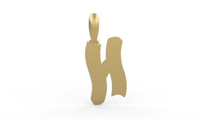 Initial Letters Pendant SomeWhereInSpace H 3D print model