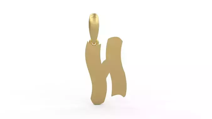 Initial Letters Pendant SomeWhereInSpace H 3D print model