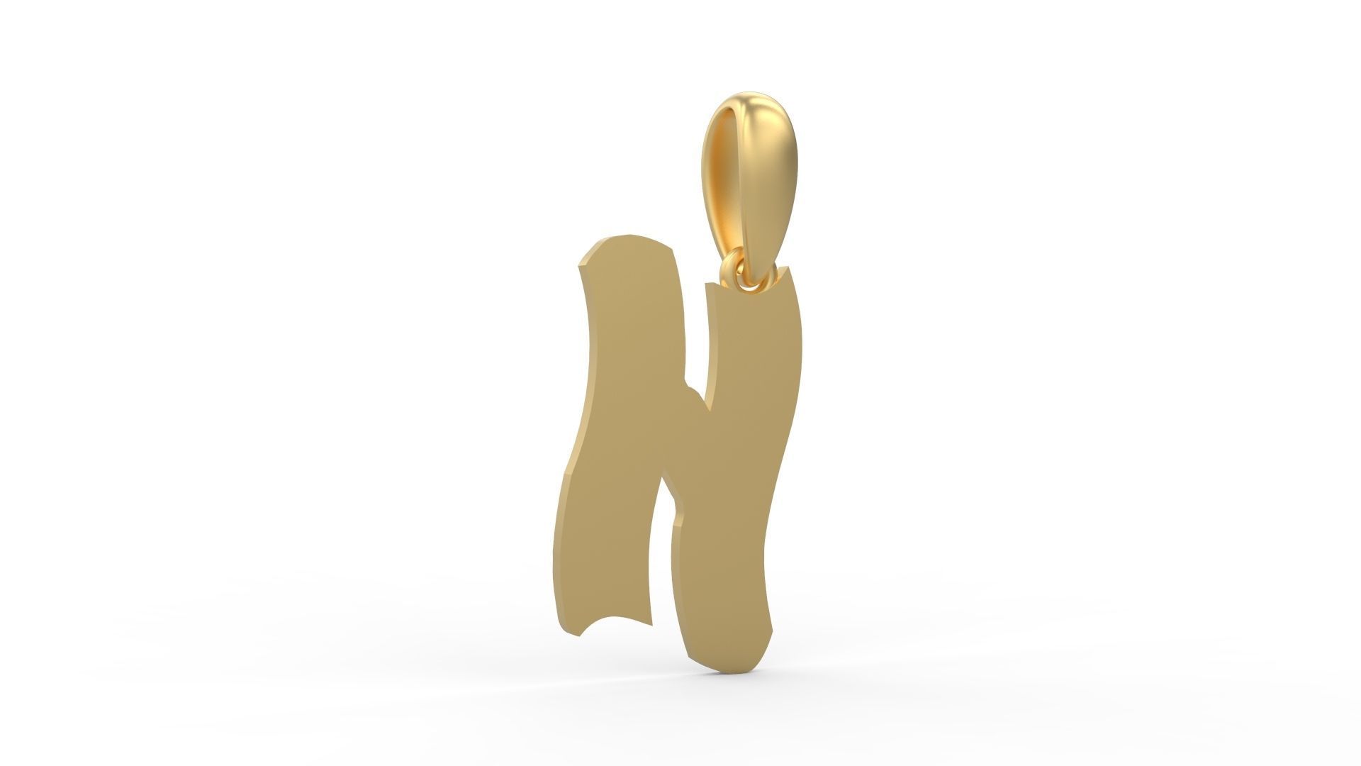 Initial Letters Pendant SomeWhereInSpace H 3D print model_3