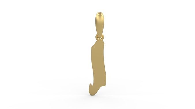 Initial Letters Pendant SomeWhereInSpace J 3D print model