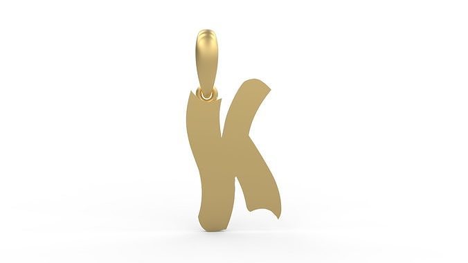Initial Letters Pendant SomeWhereInSpace K 3D print model