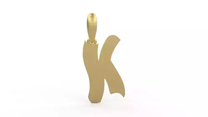 Initial Letters Pendant SomeWhereInSpace K 3D print model