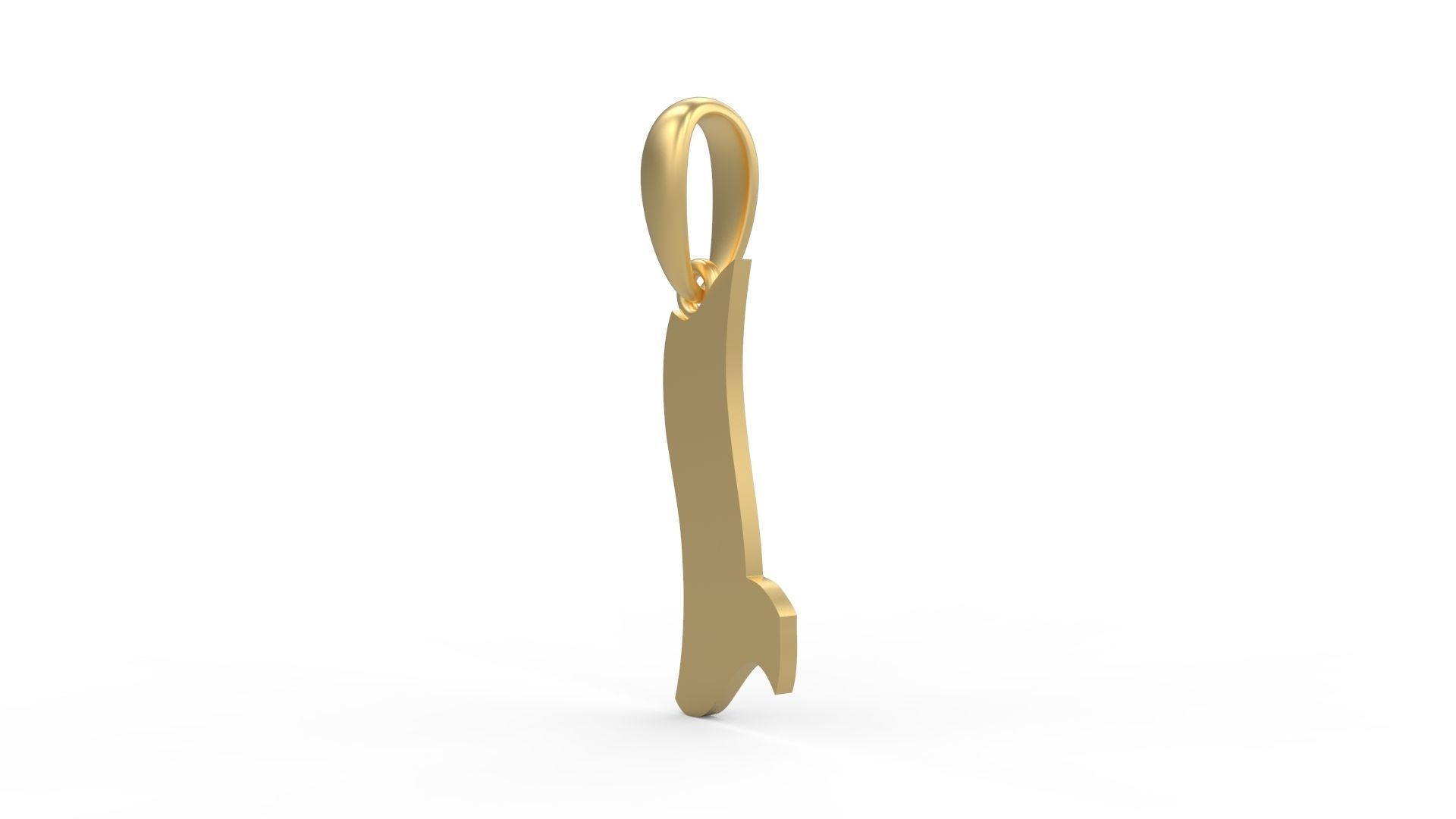 Initial Letters Pendant SomeWhereInSpace L 3D print model_1