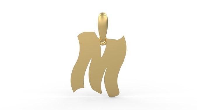 Initial Letters Pendant SomeWhereInSpace M 3D print model