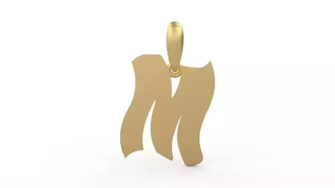 Initial Letters Pendant SomeWhereInSpace M 3D print model
