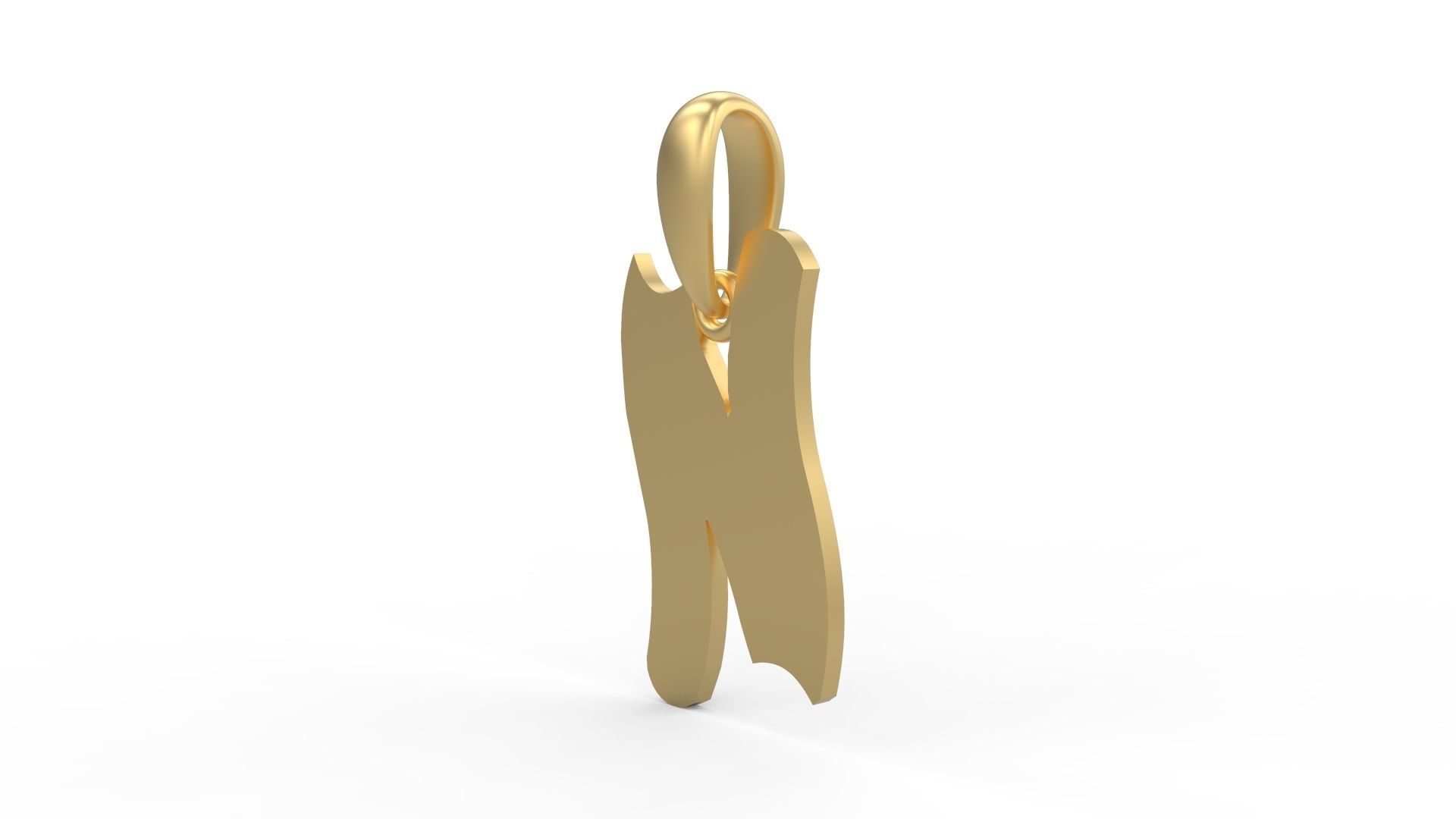 Initial Letters Pendant SomeWhereInSpace N 3D print model_1