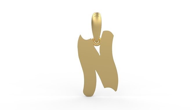 Initial Letters Pendant SomeWhereInSpace N 3D print model
