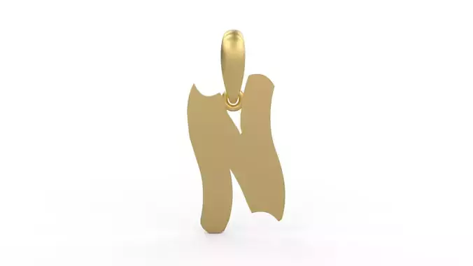 Initial Letters Pendant SomeWhereInSpace N 3D print model