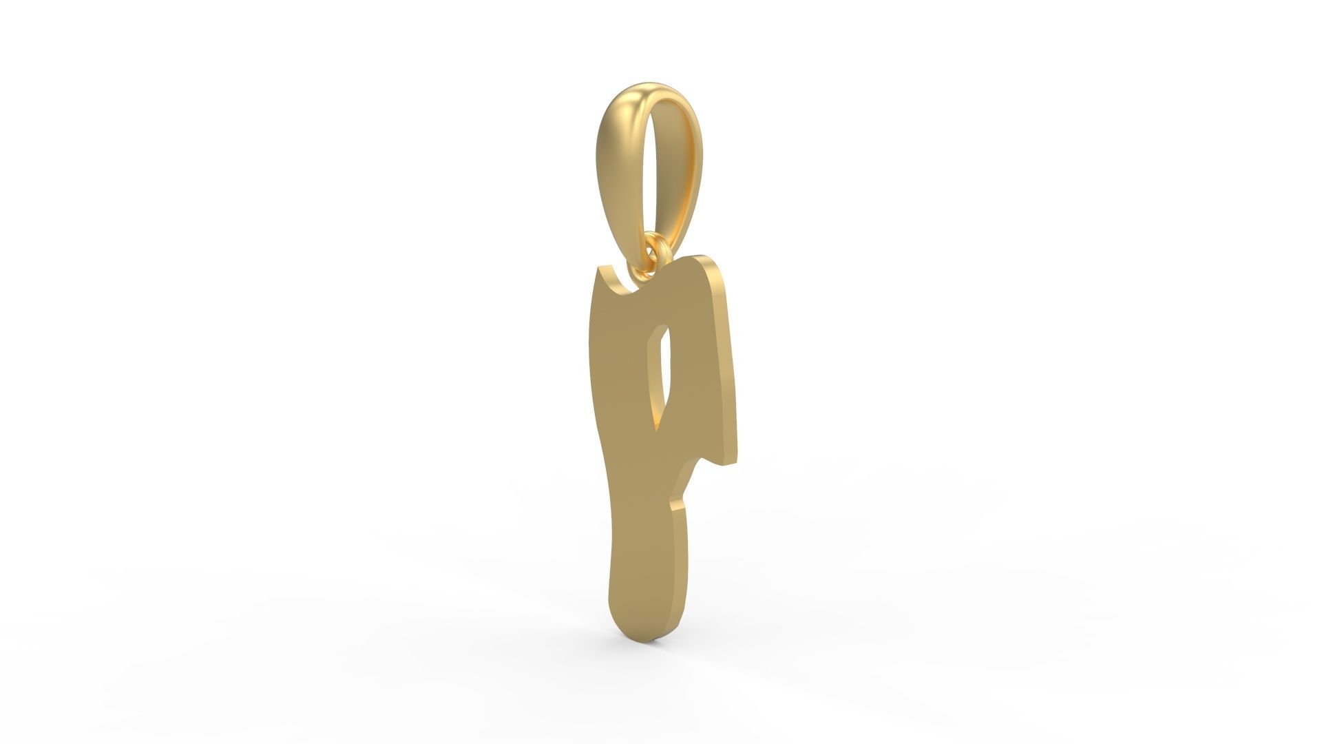 Initial Letters Pendant SomeWhereInSpace P 3D print model_1