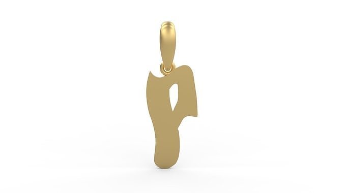 Initial Letters Pendant SomeWhereInSpace P 3D print model