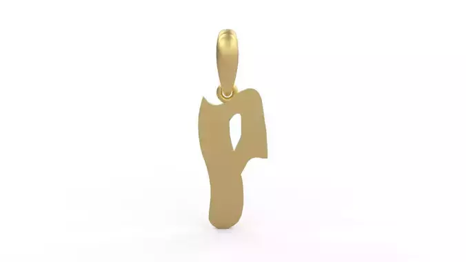 Initial Letters Pendant SomeWhereInSpace P 3D print model