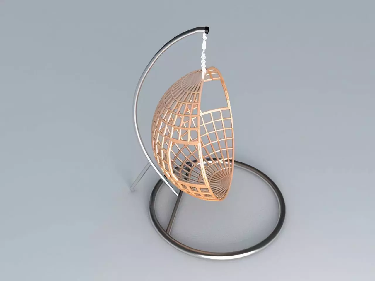 Chair orange hanging 3D model_0