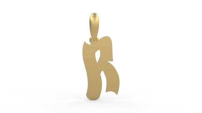 Initial Letters Pendant SomeWhereInSpace R 3D print model