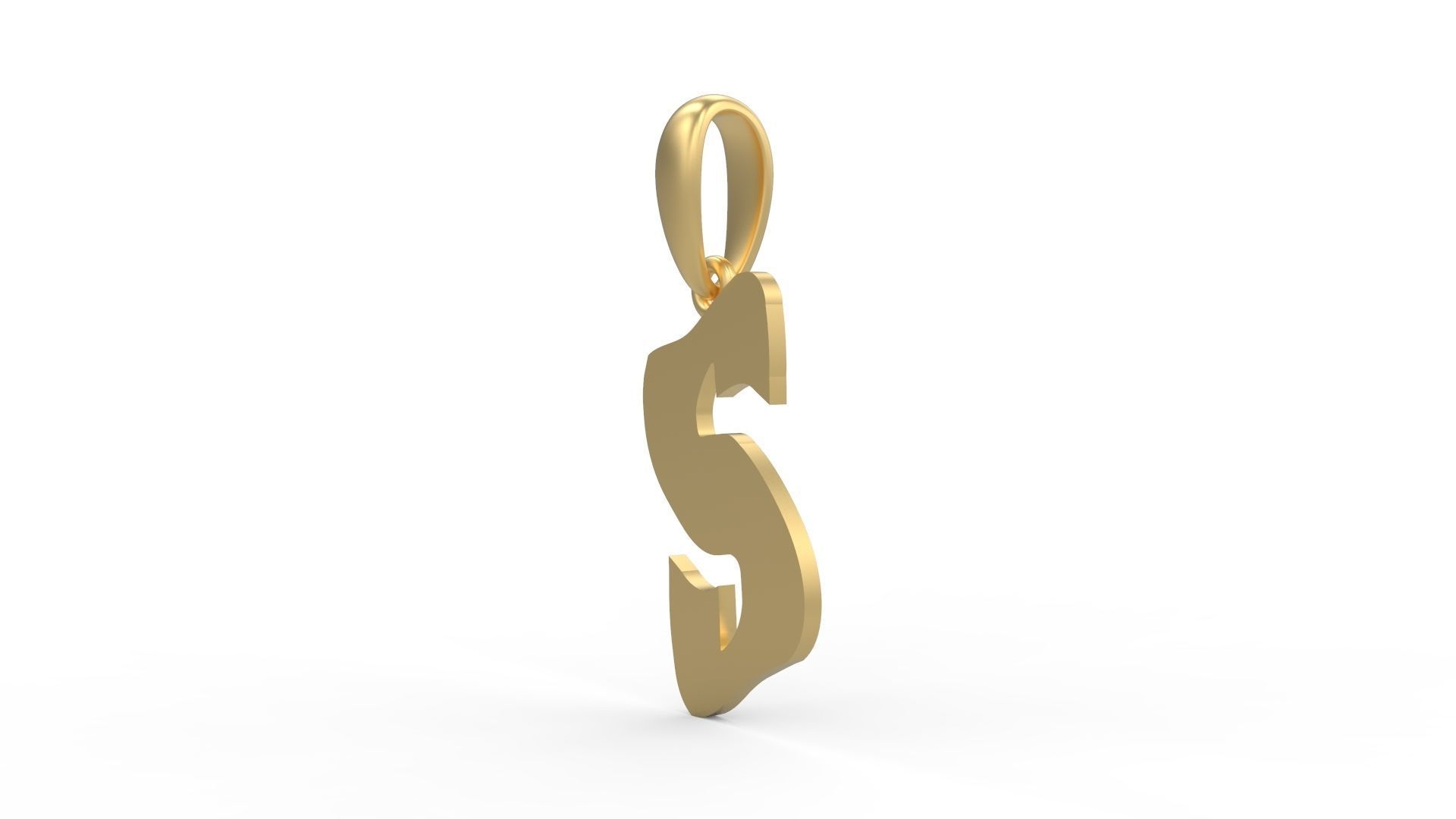 Initial Letters Pendant SomeWhereInSpace S 3D print model_1