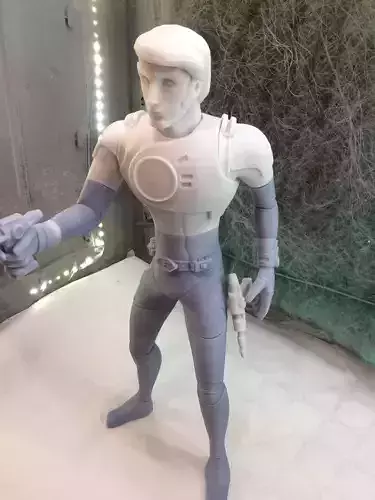capitaine flam future -stl print3D-high poly model 3D print model