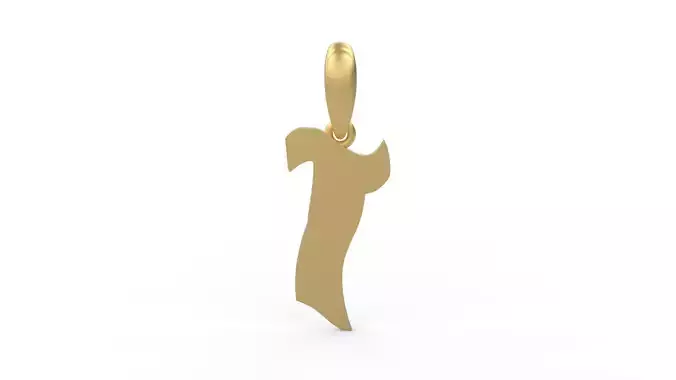 Initial Letters Pendant SomeWhereInSpace T 3D print model