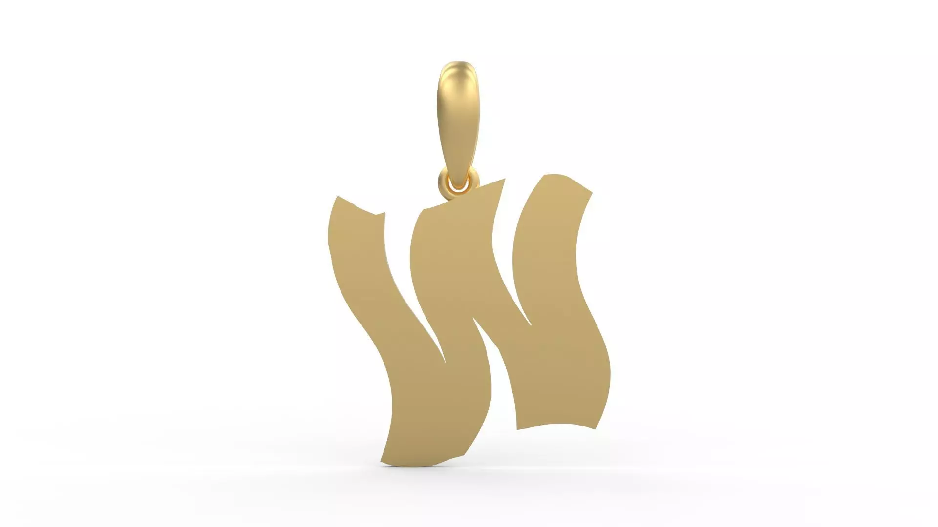 Initial Letters Pendant SomeWhereInSpace W 3D print model_0