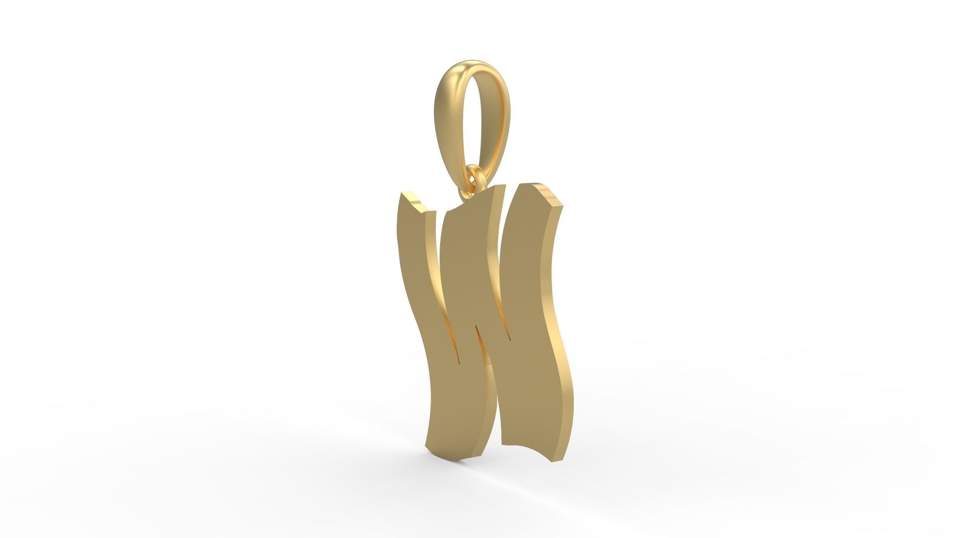 Initial Letters Pendant SomeWhereInSpace W 3D print model_1