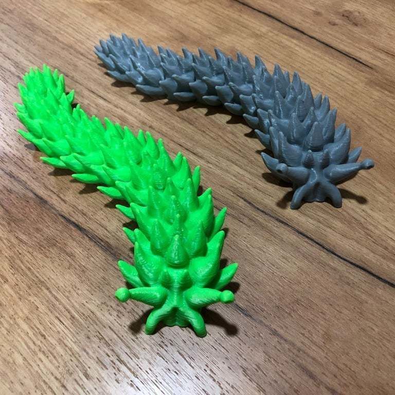 Articulated Flexy Print in place Sea Slug 3D print model_2