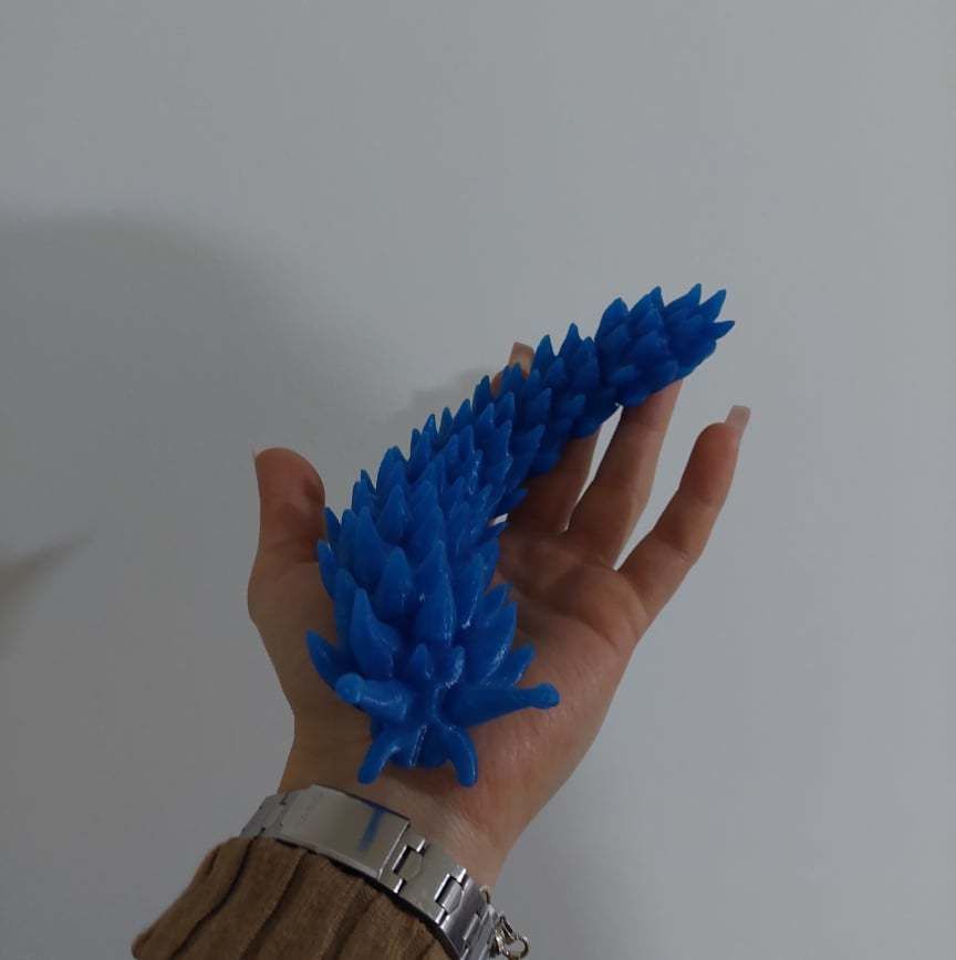 Articulated Flexy Print in place Sea Slug 3D print model_5