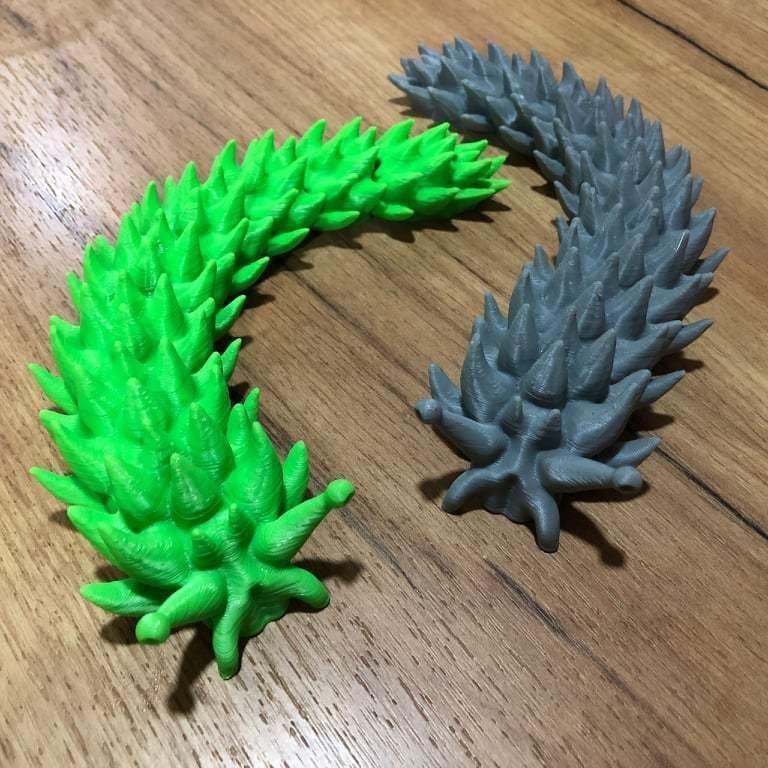 Articulated Flexy Print in place Sea Slug 3D print model_1
