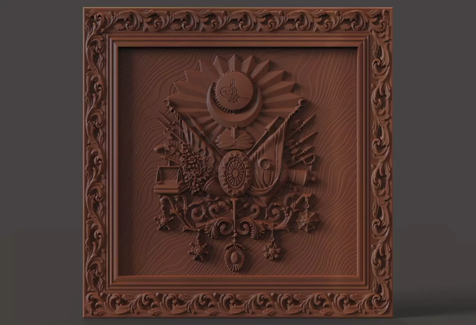 Coat of Arms of the Ottoman Empire 3D print model