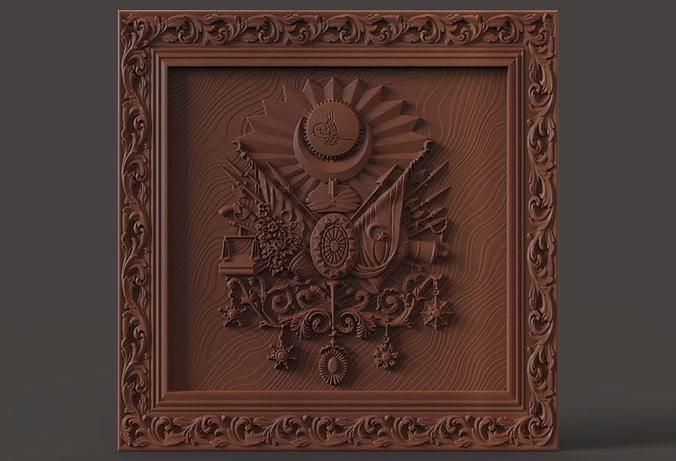 Coat of Arms of the Ottoman Empire 3D print model